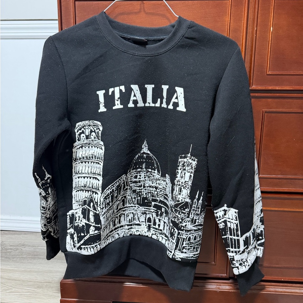 Black Italia Graphic Sweatshirt